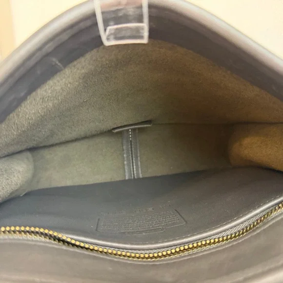 Y2K COACH Tribeca Flap Gray Leather Crossbody Shoulder Purse 9092 USA 90s Bag - Picture 5 of 10